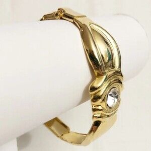 Love Knot Hinged Bracelet Gold Tone NWT